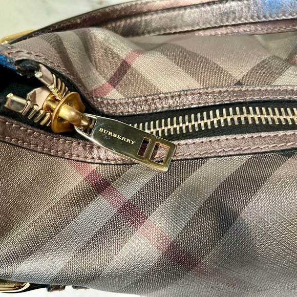 Burberry Silver Check and Leather Maiden Hobo Bag - Picture 4 of 12